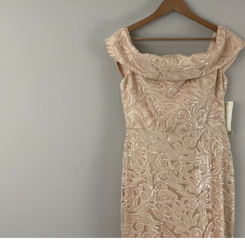 Eliza J  champagne gown